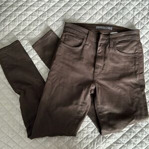 Never worn! Joe’s Jeans - brown coated skinny jean CHOCO size 25